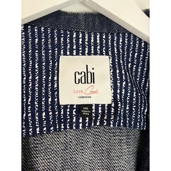 CAbi Denim Blue#5100 Adventure Anorak Hooded Denim Zip Up Jacket Size S - Picture 6 of 8